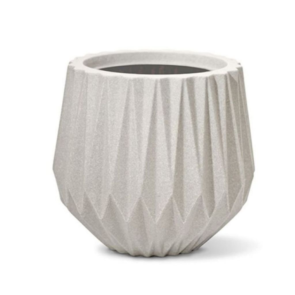 Vaso Origami Redondo 15,5L Cimento