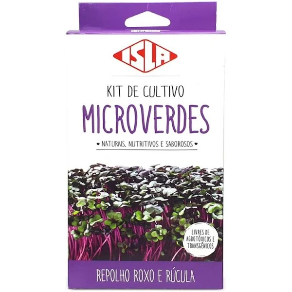 Microverdes Repolho Roxo e Rúcula