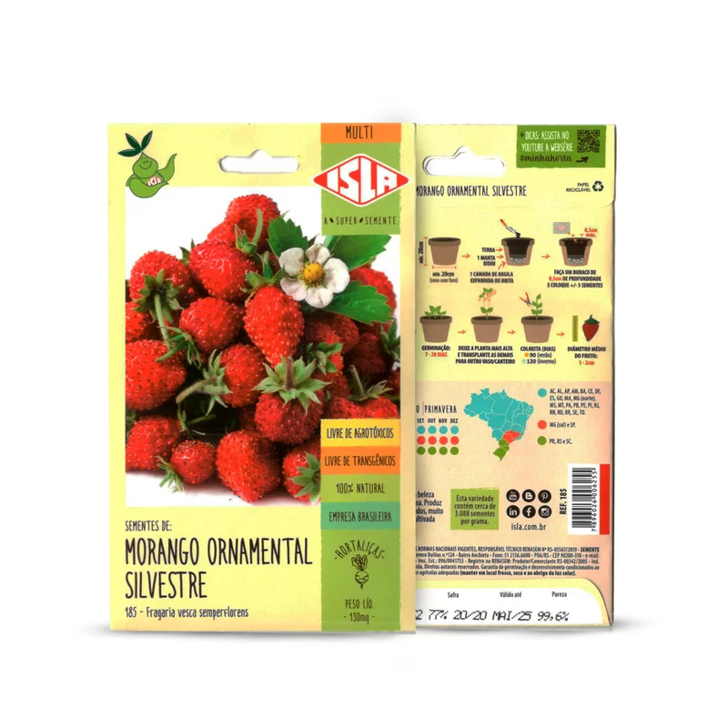 Semente de Morango Ornamental Silvestre