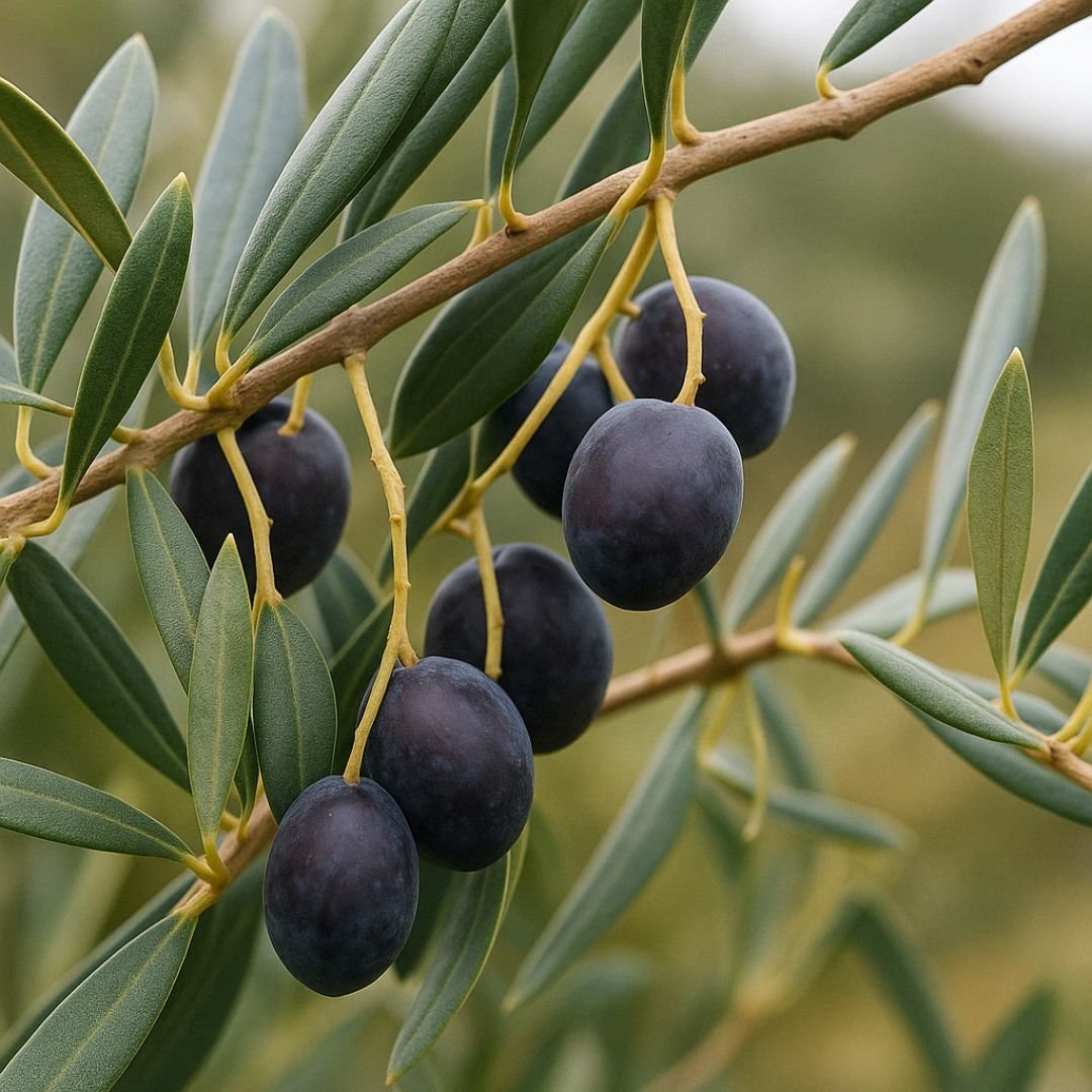 p&eacute; de oliveira picual com frutos para azeite saud&aacute;vel