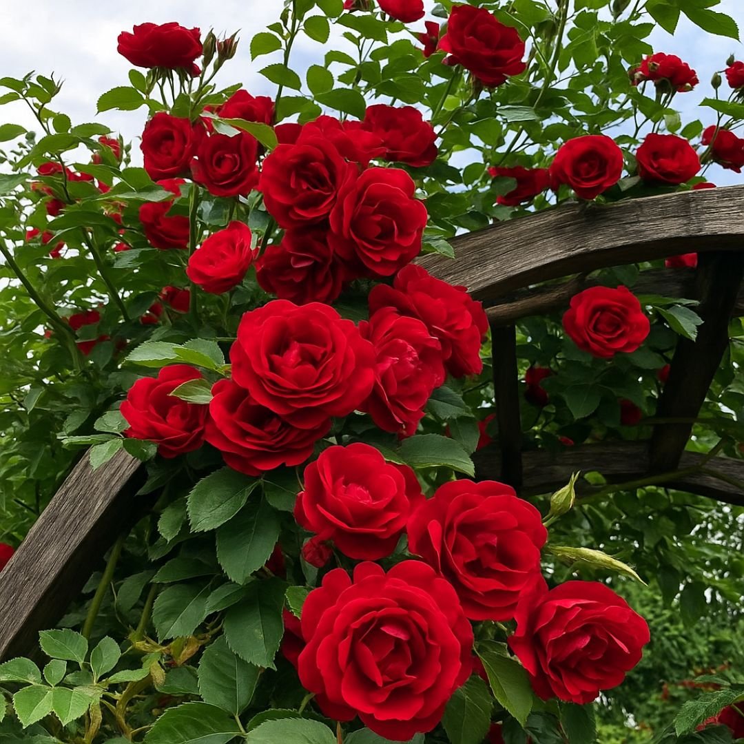muda de roseira vermelho veludo que floresce cedo