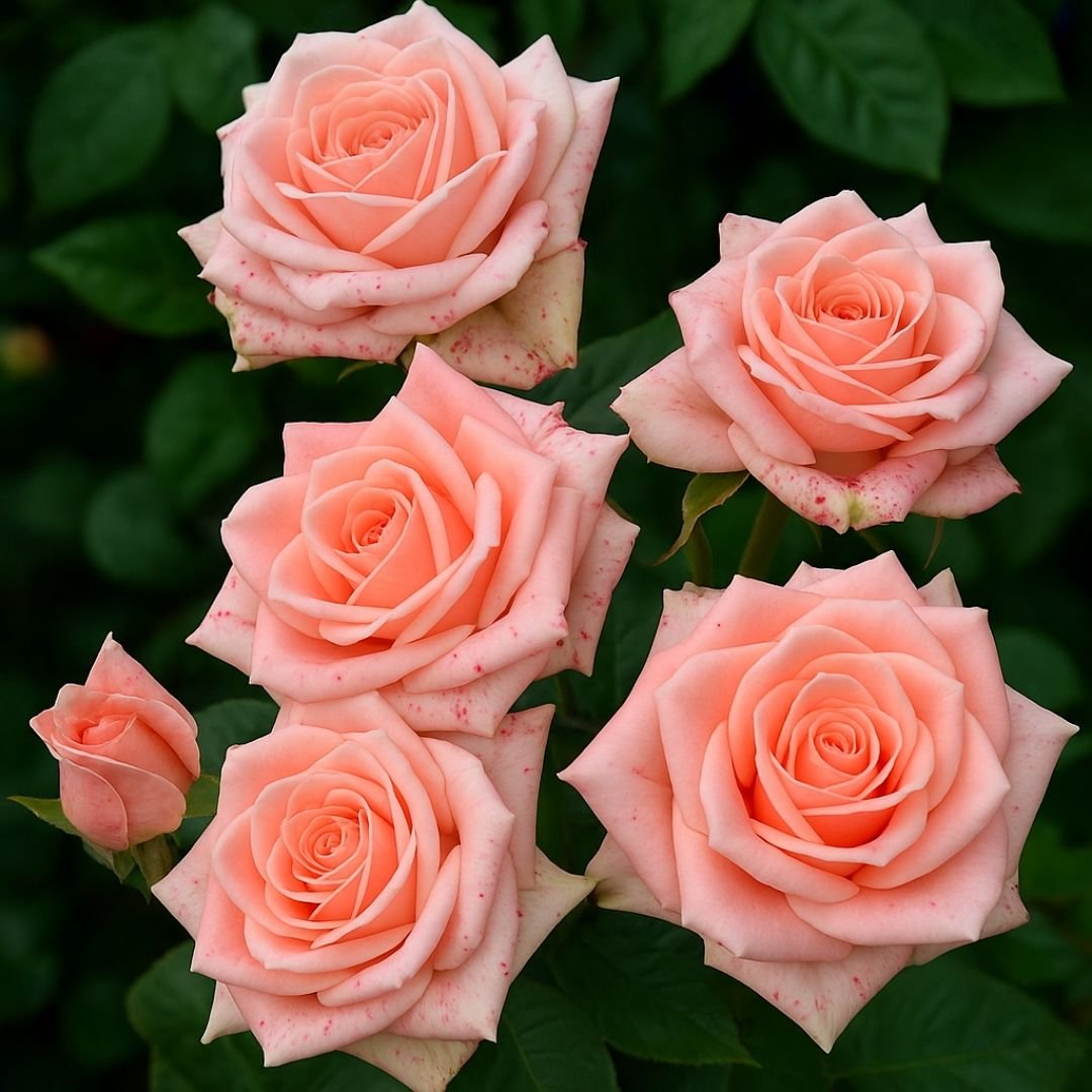 Muda de roseira salmão com branco enxertada muda de roseira salmão com branco que floresce cedo