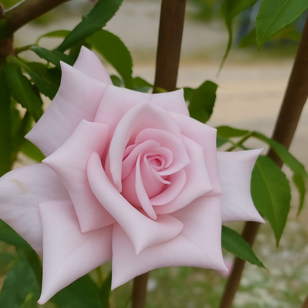 Muda de roseira azul prateada lilás