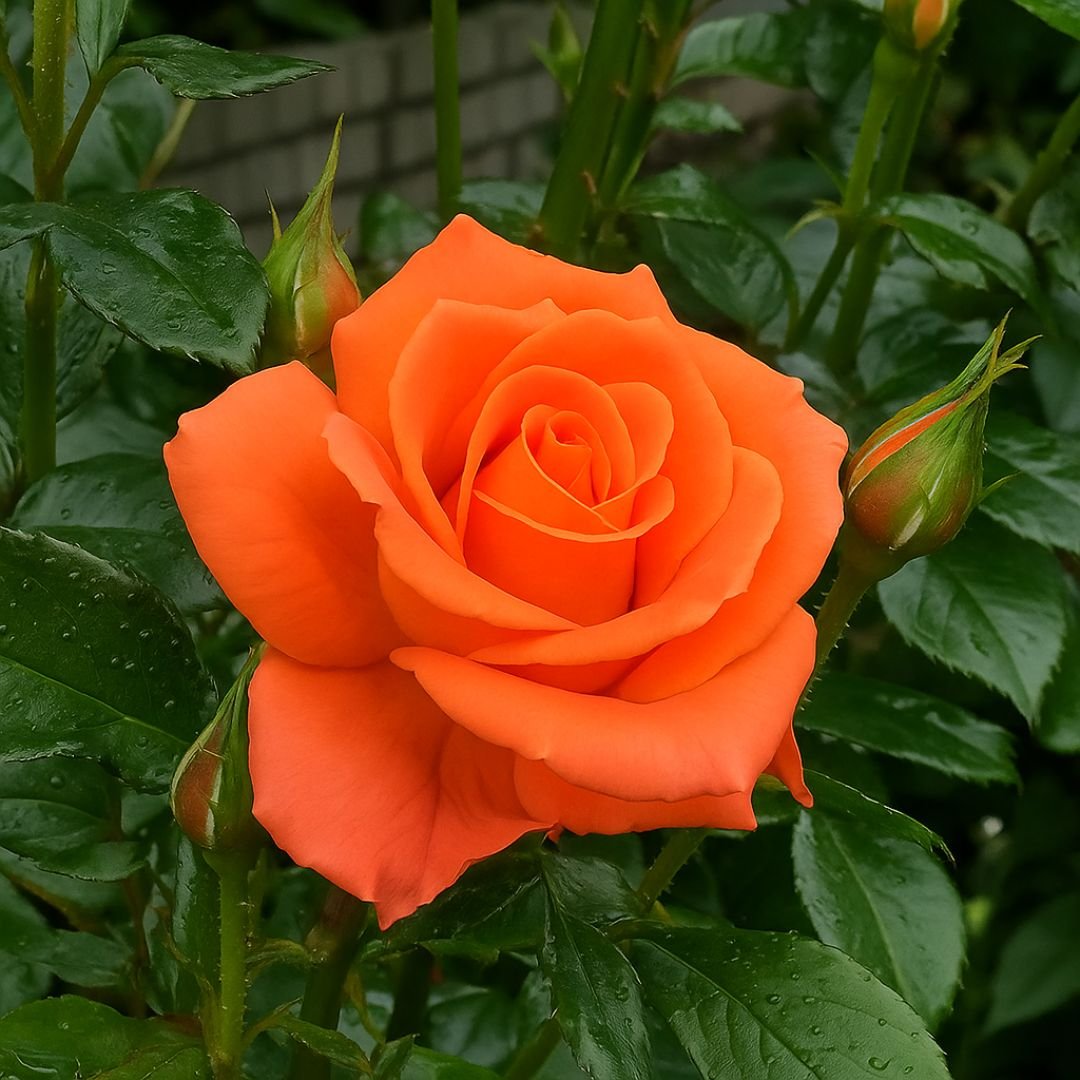 Roseira Laranja Vibrante no Jardim roseira laranja ideal para vaso ou quintal