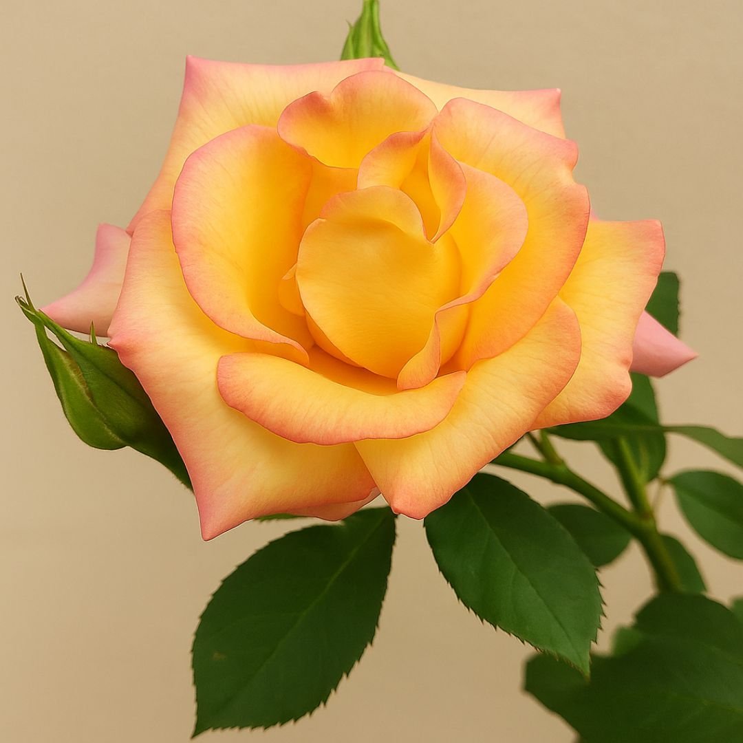Pé de Roseira Amarela Mesclada 4