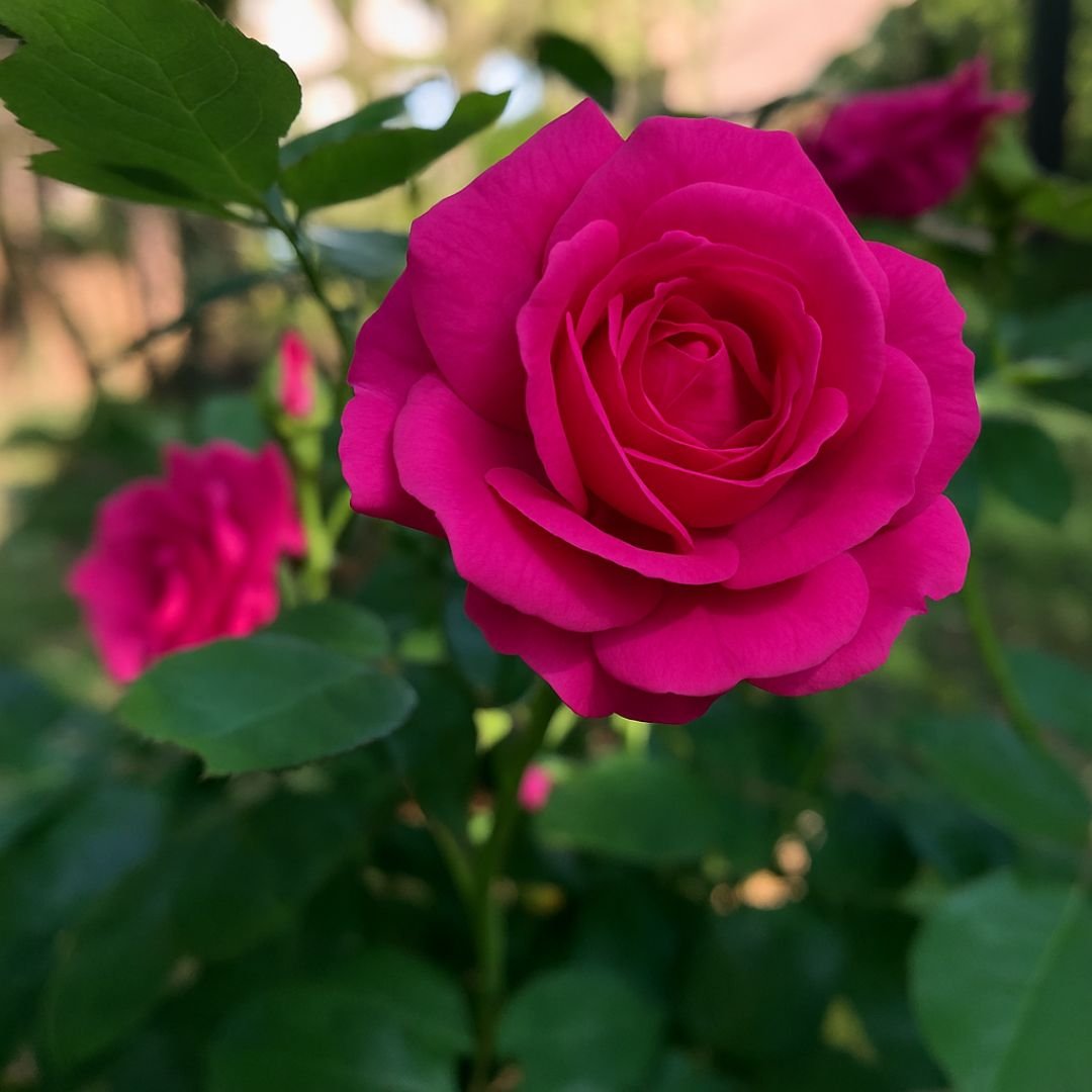 Roseira Vermelho Magenta em Jardim ou Vaso roseira vermelho magenta ideal para vaso ou quintal