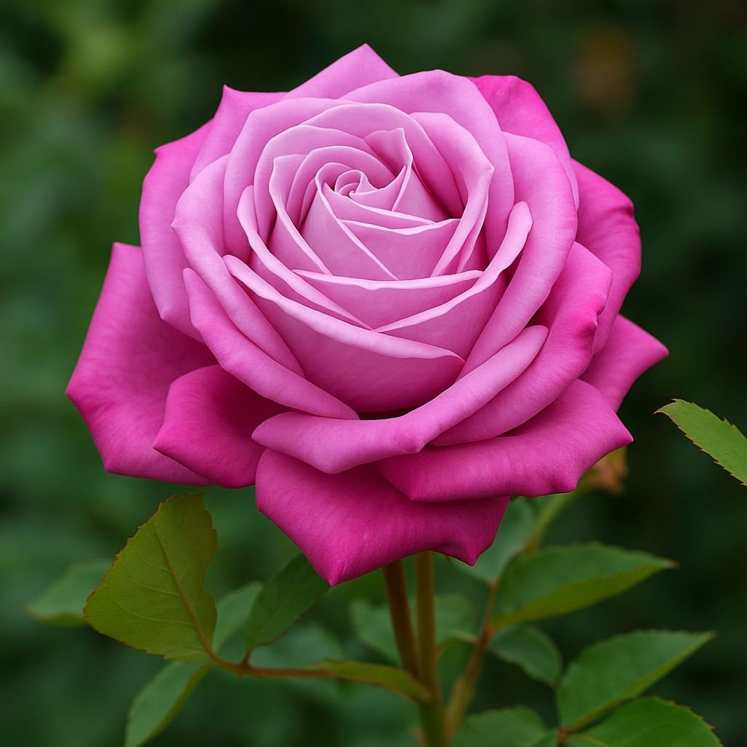 roseira rosa com bordo