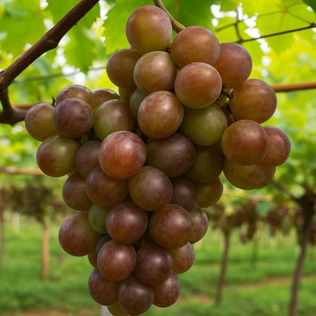 p&eacute; de uva rubi com frutos grandes