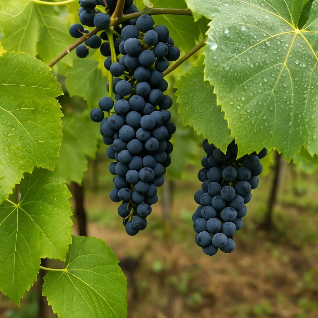 Pé de uva preta com produção intensa pé de uva preta com frutos grandes