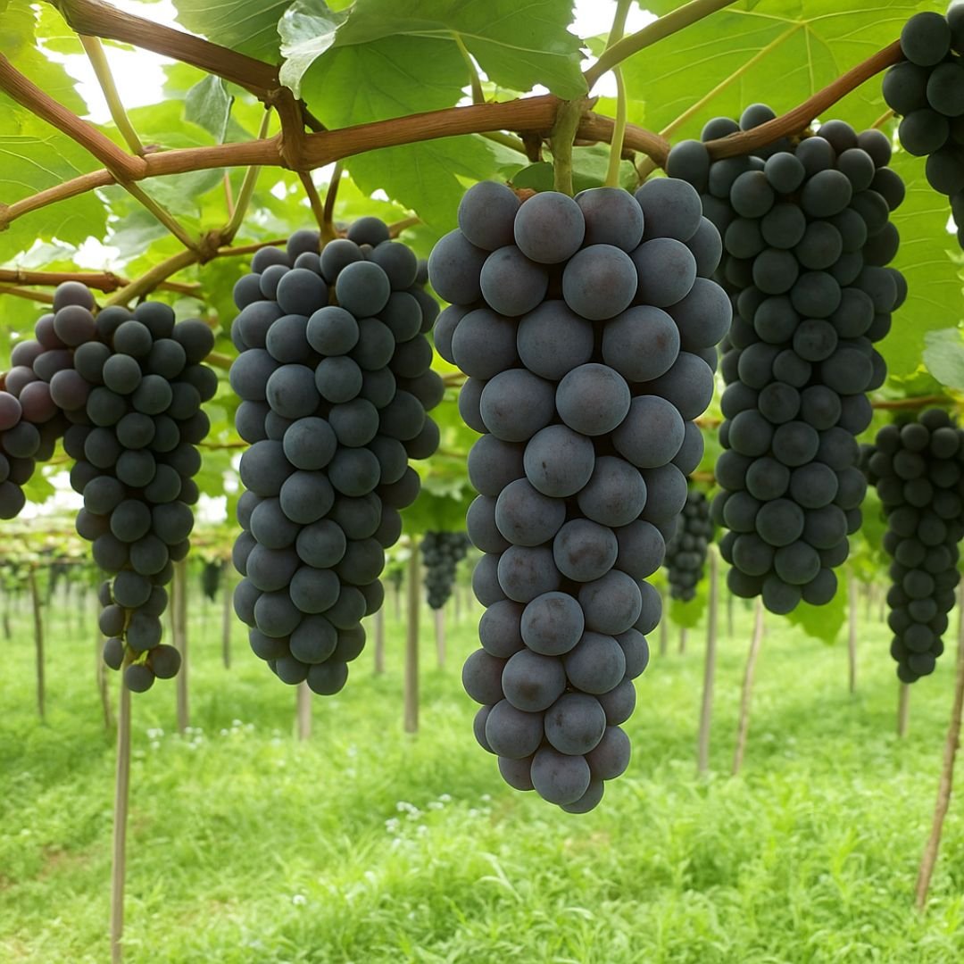 Planta de uva vênus com cachos maduros uva vênus ideal para cultivo doméstico