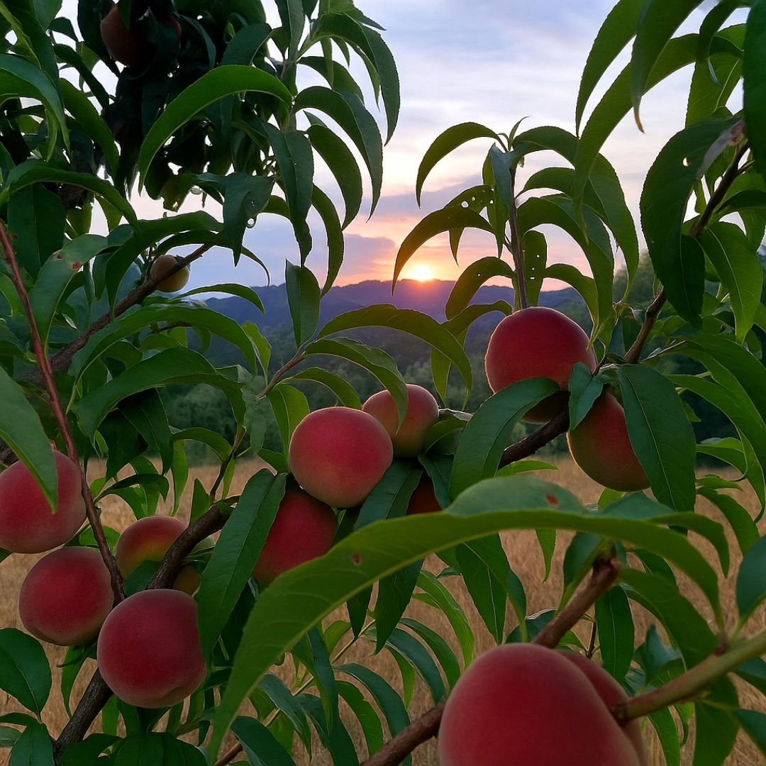 p&eacute; de pessego sensacao com frutos grandes