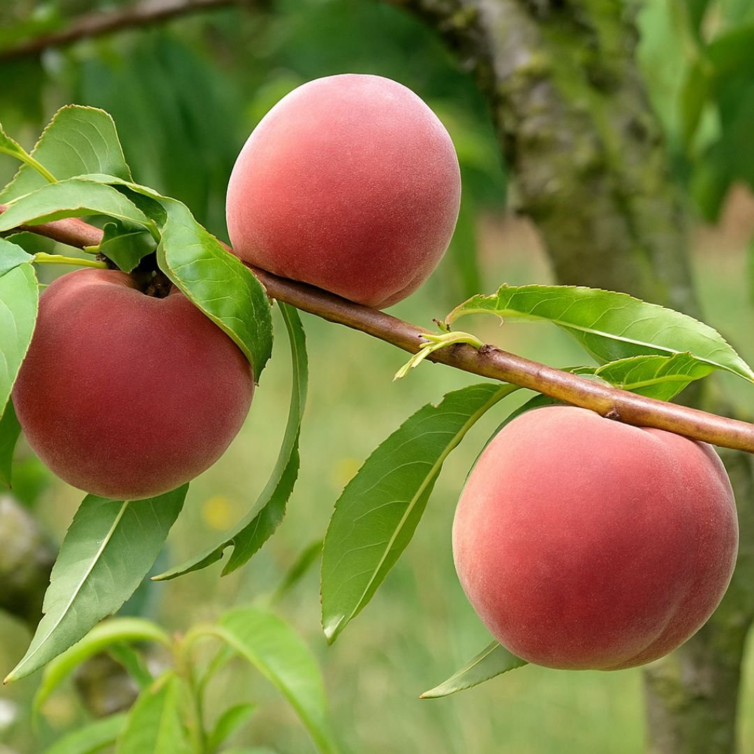 p&eacute; de pessego fascinio com frutos grandes