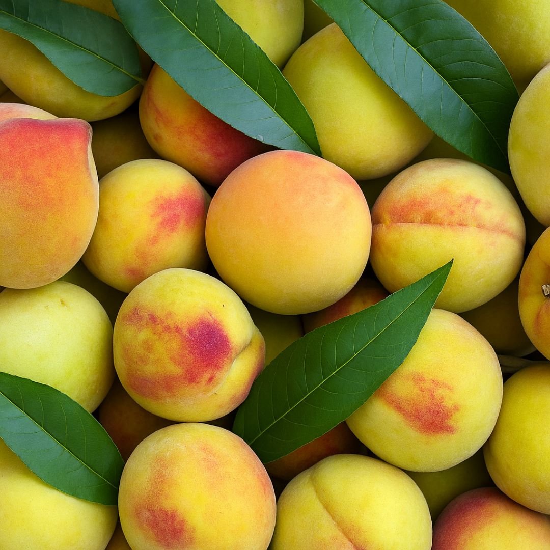 muda de pêssego premier com frutos grandes e saudáveis