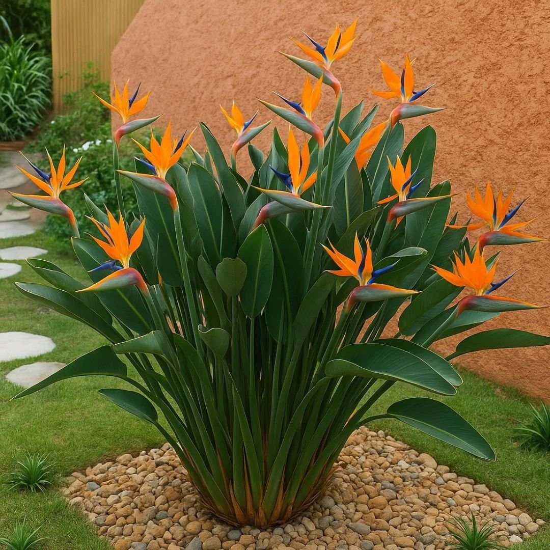 muda de estrelicia pronta para cultivo muda de estrelicia que floresce com exuberância