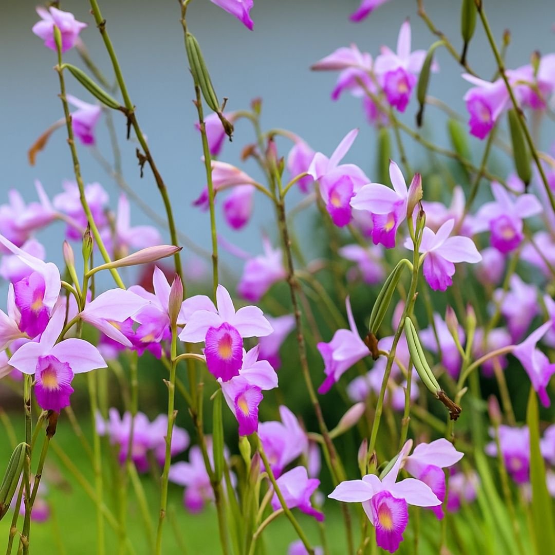p&eacute; de orqu&iacute;dea bambu ideal para quintal