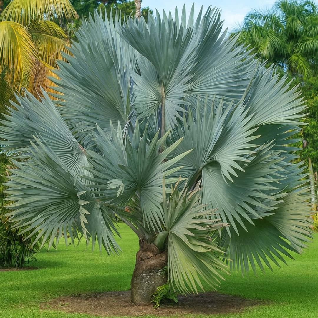 Palmeira Azul Para Jardins Tropicais e Quintais com Estilo palmeira azul ideal para jardins tropicais e quintais amplos