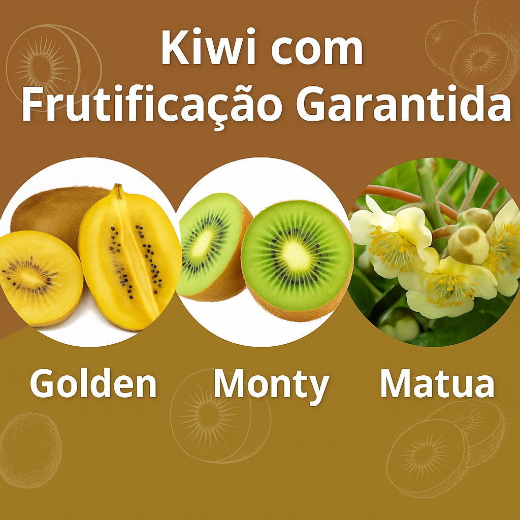 muda de kiwi com polinização garantida para vaso ou quintal