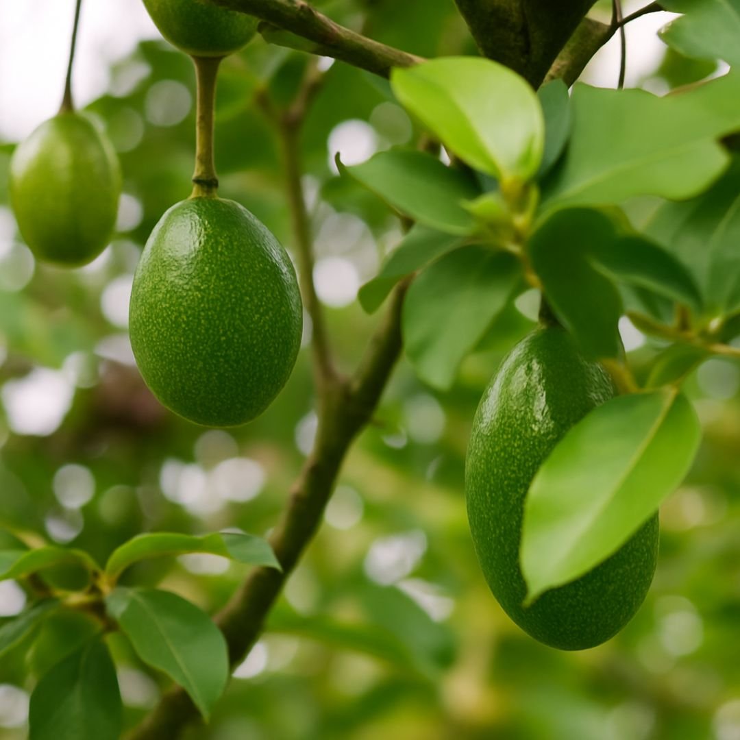 p&eacute; de abacate com frutos grandes