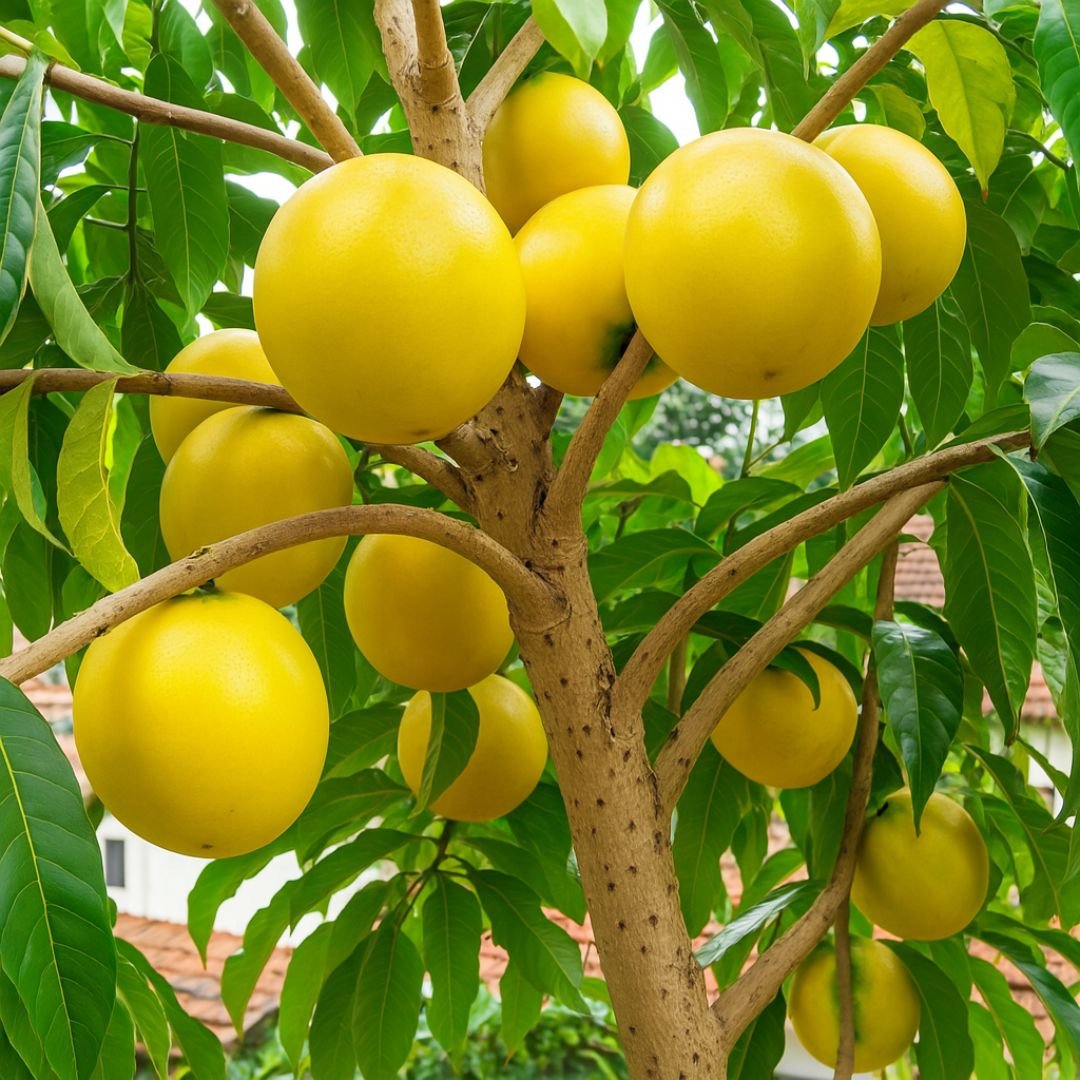 p&eacute; de abiu amarelo com frutos doces