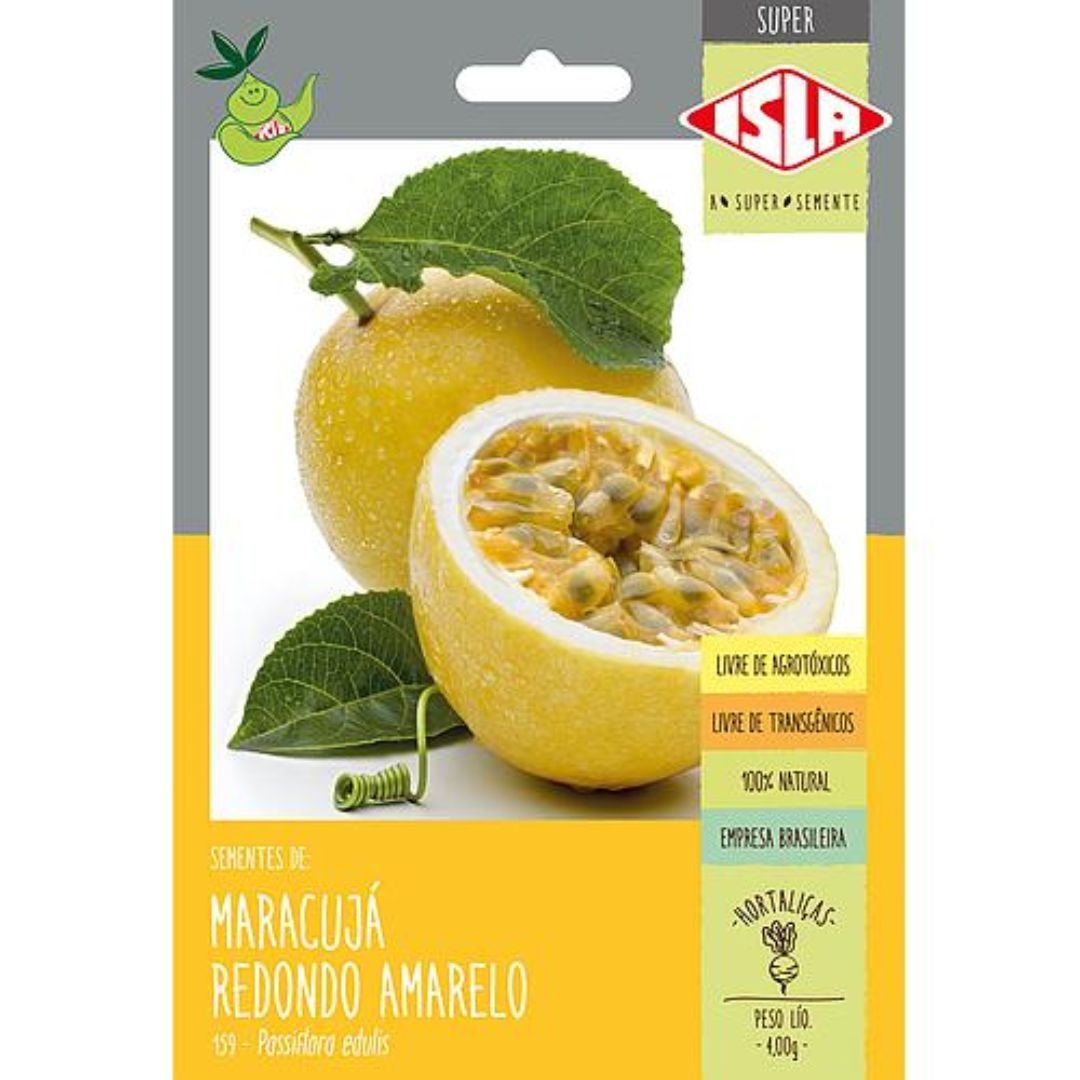 semente de maracuj&aacute; amarelo que produz frutos grandes
