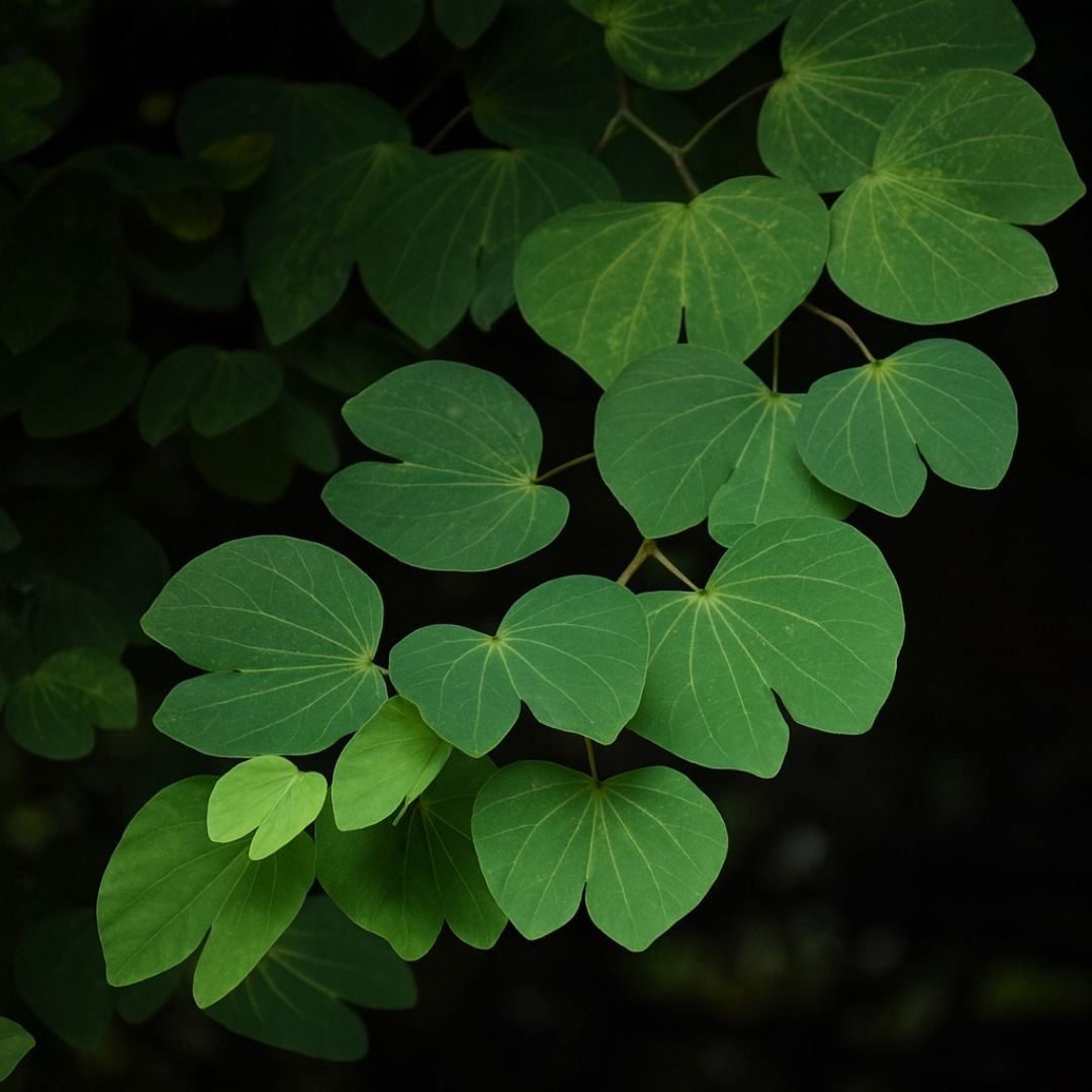 flores da planta pata de vaca em jardim residencial