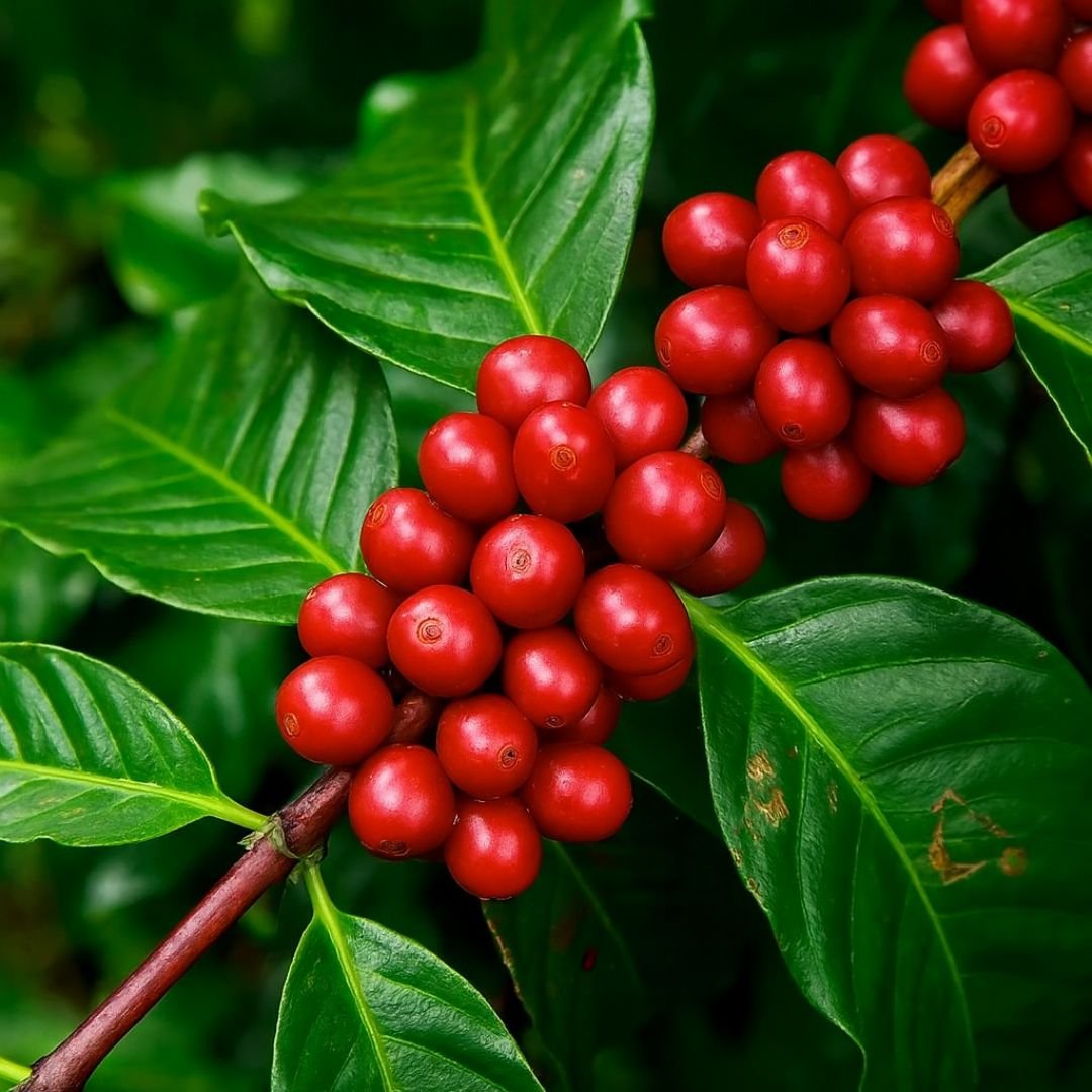 p&eacute; de caf&eacute; ar&aacute;bica com alta produtividade de frutos