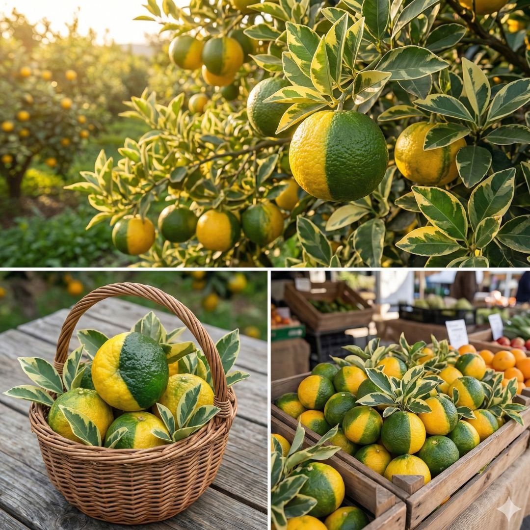 Muda de Tangerina Ponkan Variegata (Citrus reticulata) Produz Rápido