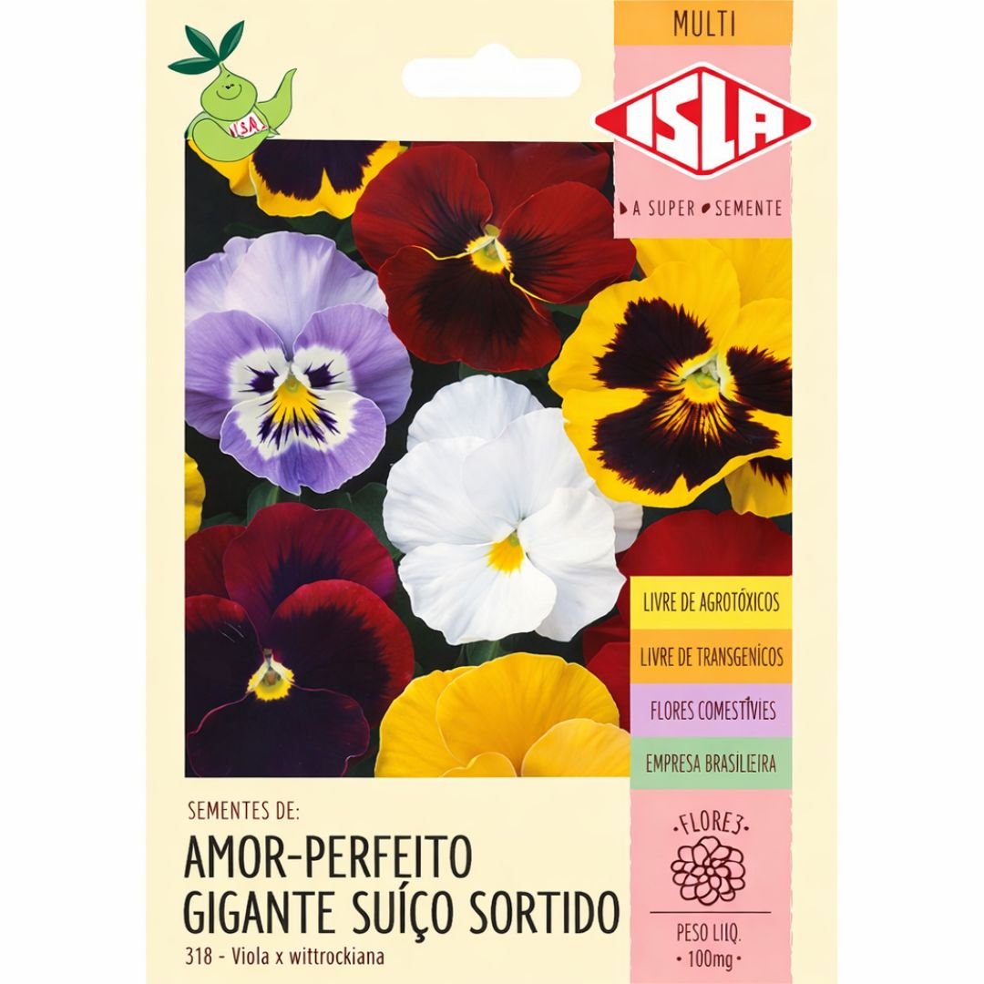 semente de amor-perfeito gigante com flores grandes e coloridas