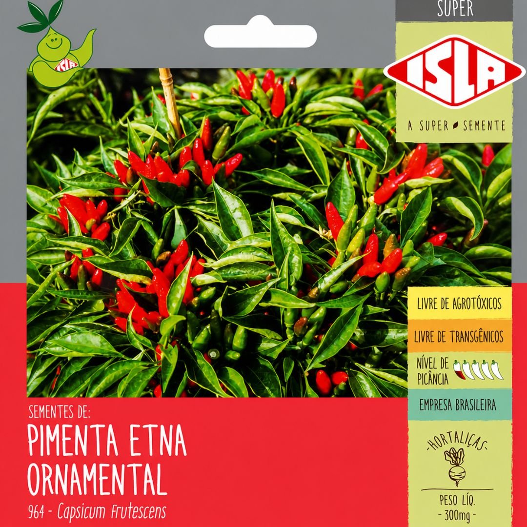 Pimenta Etna Ornamental - Único