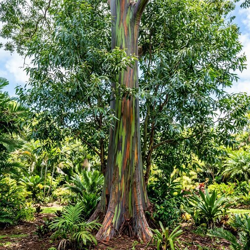 Muda de Eucalipto Arco-Íris (Eucalyptus deglupta) Essencial para Jardim